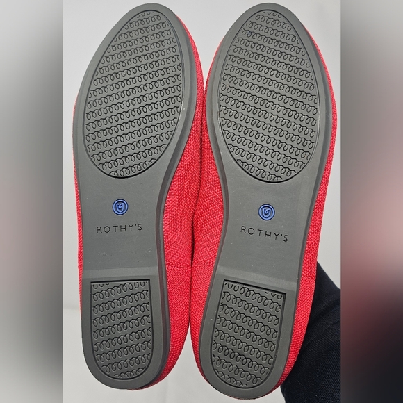 Rothy’s The Flat Size 8.5 US Women’s Bright Red Slip-On Round Toe Flats - Picture 9 of 14
